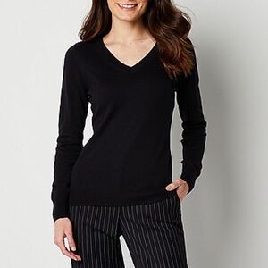 Classic Black V-Neck Sweater